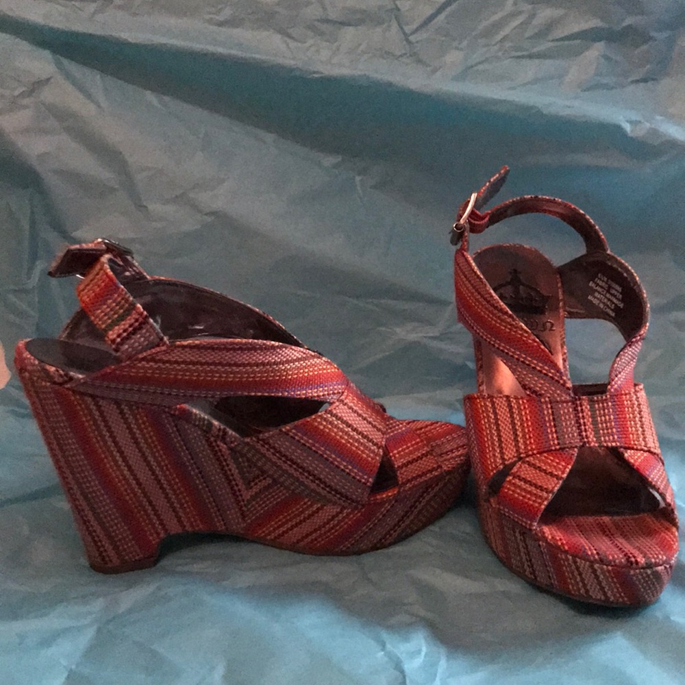 Multi‎ color platform shoes
